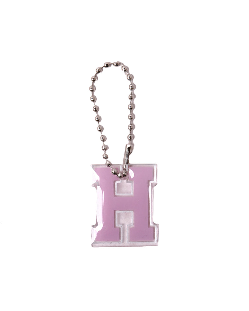 Stroberi List Silver Alphabet Keychain A-M