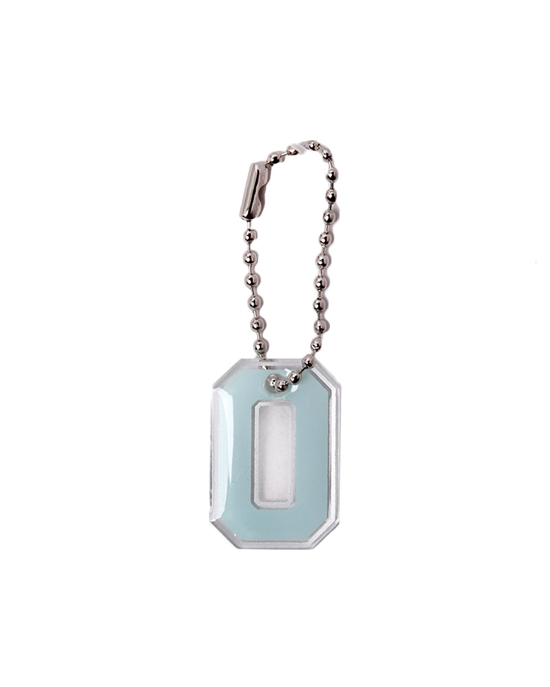 Stroberi List Silver Alphabet Keychain  N-Z