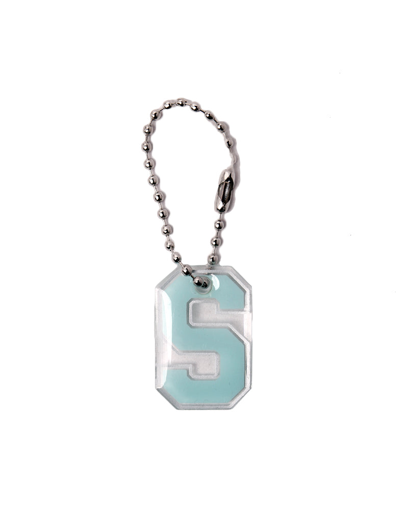Stroberi List Silver Alphabet Keychain  N-Z
