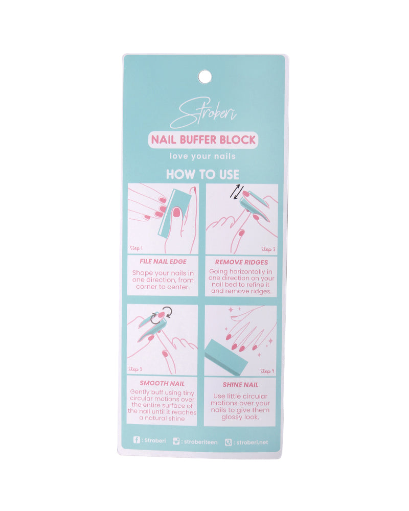 Stroberi Nail Buffer Block