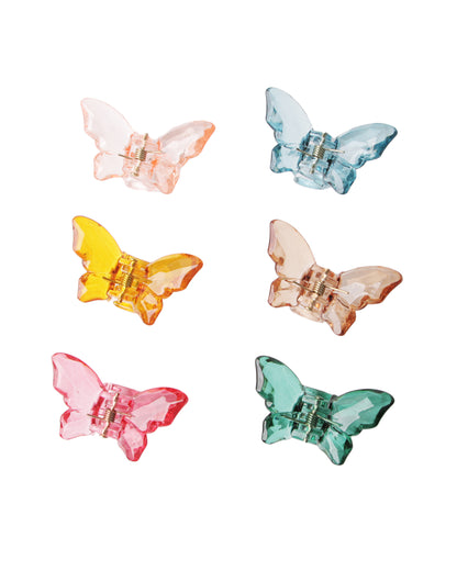 Stroberi Transparent Color Butterfly Hair Clip