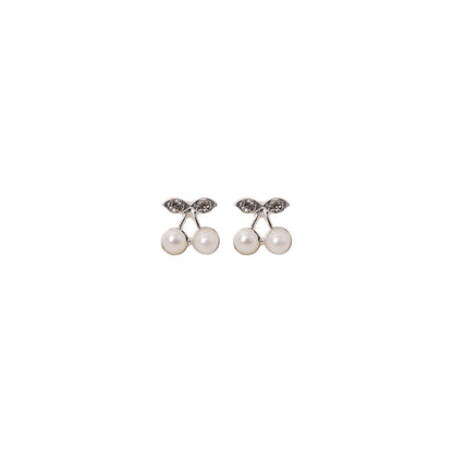 Stroberi Rhinestone Bling Stud Earring