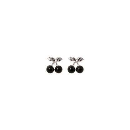 Stroberi Rhinestone Bling Stud Earring