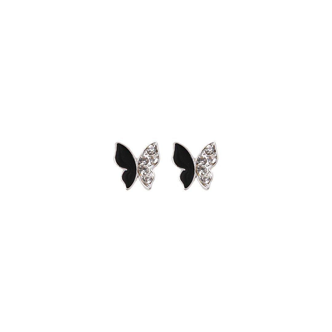 Stroberi Rhinestone Bling Stud Earring